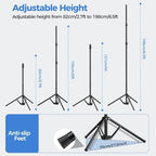 5 * 6.5ft White Photo Backdrop Stand Kit with T-Shape Stand, alternate view 3