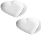 5.7" Heart Shaped Plates, Ceramic Salad Dessert Snack Plates Cake Waffles Dish Fruit Food Dinnerware Serving for