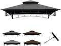 5' ×8' Grill Gazebo Replacement Canopy Top for L-GG001PST-F, Grey in Grey