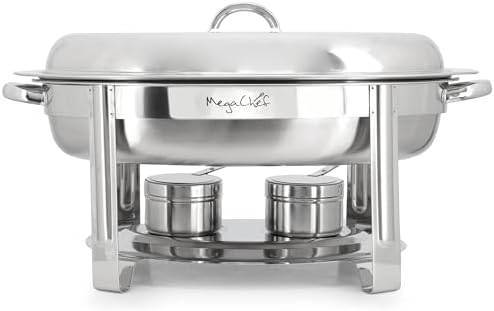 5.8 Quart Oval Stainless Steel Professional Kitchen Chafing Dish/Food Warmer/Buffet Server Serving Trays for, alternate view
