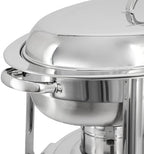 5.8 Quart Oval Stainless Steel Professional Kitchen Chafing Dish/Food Warmer/Buffet Server Serving Trays for, alternate view