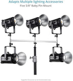 5/8" Triple Header with Five Baby Pins for Light Stands, alternate view 2