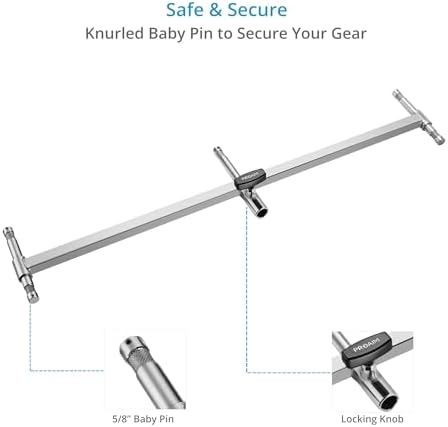 5/8" Triple Header with Five Baby Pins for Light Stands, alternate view 5