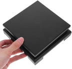 5.9" Black Wood Riser for Decor, Square Bathroom Counter Organizer Tray, Wooden Pedestal Stand for Kitchen Soap, alternate