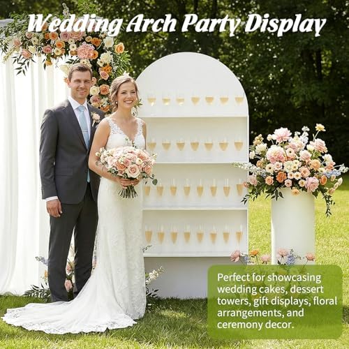 5.9 ft 4-Tier Champagne Wall Holder, Wedding Arch Backdrop Stand, alternate view 3