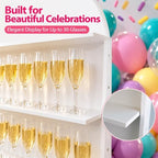 5.9 ft 4-Tier Champagne Wall Holder, Wedding Arch Backdrop Stand, alternate view 6