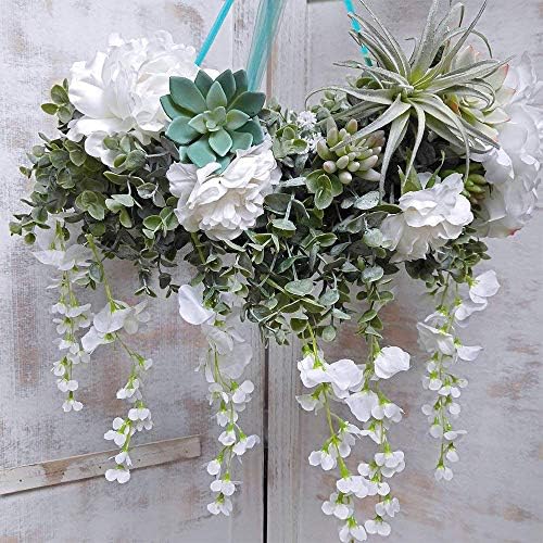 5.9' Long Faux Silver Dollar Eucalyptus Leaves Greenery Artificial Garland in Grey Green for Wedding Arch Swag, alternate