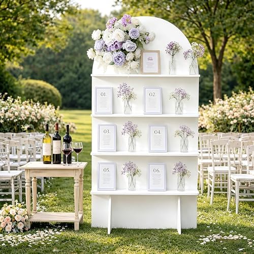 5.9Ft Champagne Wall, Wedding Arch Backdrop Display Stand(MDF)
