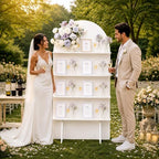 5.9Ft Champagne Wall, Wedding Arch Backdrop Display Stand(MDF), alternate view 3