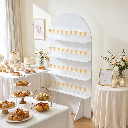 5.9Ft Champagne Wall, Wedding Arch Backdrop Display Stand(MDF), alternate view 5