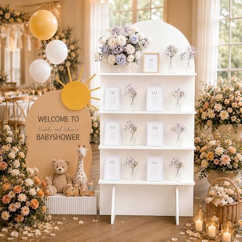 5.9Ft Champagne Wall, Wedding Arch Backdrop Display Stand(MDF), alternate view 6