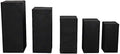 5 Black Rectangular Pedestal Fitted Spandex Display Stand Covers Set Wedding Party Events Reception Home