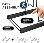 5 Compartments Height Adjustable Pan Organizer, Black in Black, alternate view 4