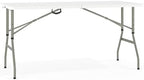 5-Foot Granite White Adjustable Bi-Fold Plastic Folding Table