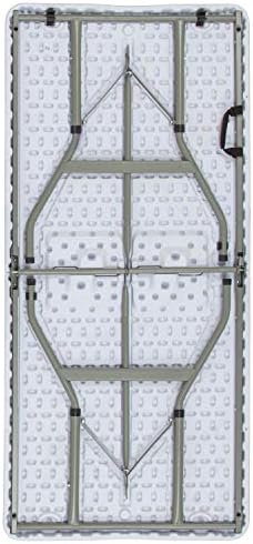 5-Foot Granite White Adjustable Bi-Fold Plastic Folding Table, alternate view 4