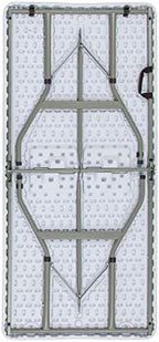 5-Foot Granite White Adjustable Bi-Fold Plastic Folding Table, alternate view 4