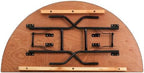 5-Foot Half-Round Wood Folding Banquet Table, alternate view 6