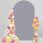 5 FT Arch Backdrop Cover, Wedding Light Grey Arch Covers Stretchy Backdrop Spandex Fitted for Chiara Stand