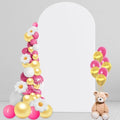 5 FT Arch Backdrop Cover, Wedding White Arch Covers Stretchy Backdrop Spandex Fitted for Chiara Stand Birthday