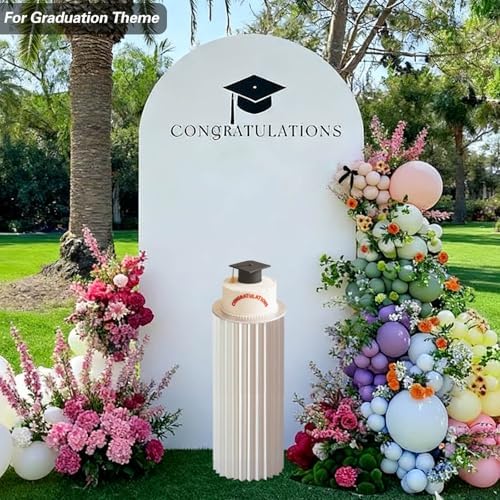 5 FT Arch Backdrop Cover, Wedding White Arch Covers Stretchy Backdrop Spandex Fitted for Chiara Stand Birthday, alternate