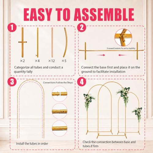 5 FT Arch Backdrop Stand, Balloon Arch Stand, alternate view 5