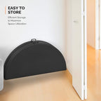 5 FT Black Round Bi-Folding Commercial Table, 60 inch Portable Plastic Dining Card Table for Kitchen Party, alternate view 7