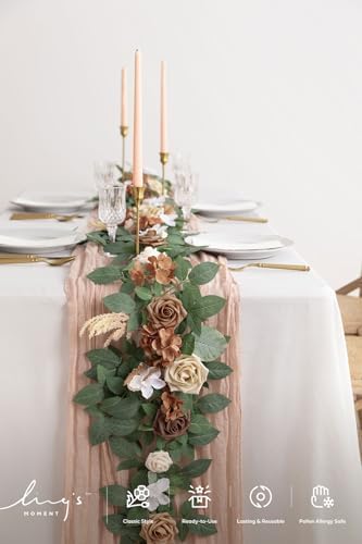 5 FT Brown Artificial Flower Garland, alternate view 2