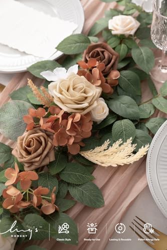 5 FT Brown Artificial Flower Garland, alternate view 3