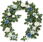5 FT Dusty Blue Artificial Flower Garland in Blu-blue