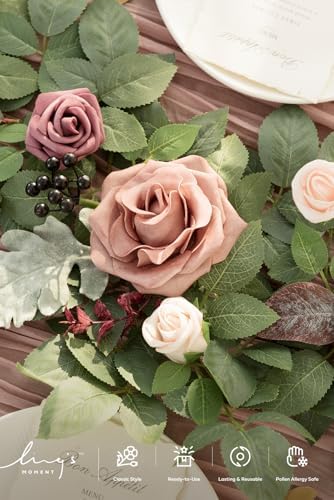 5 FT Dusty Rose Artificial Flower Garland, alternate view 3