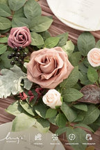 5 FT Dusty Rose Artificial Flower Garland, alternate view 3