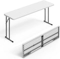 5 FT Narrow Folding Table, Premium Quality HDPE Material and Sturdy Metal Frame, Perfect for Buffet, Seminar