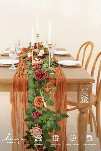 5 FT Terracotta Artificial Flower Garland Fall, alternate view 2