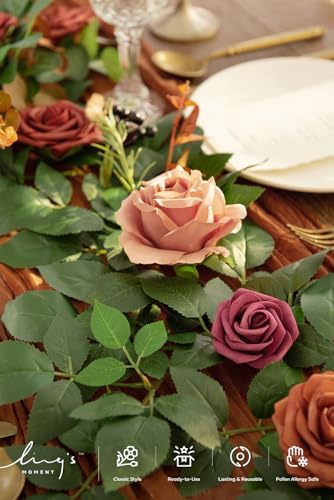 5 FT Terracotta Artificial Flower Garland Fall, alternate view 3