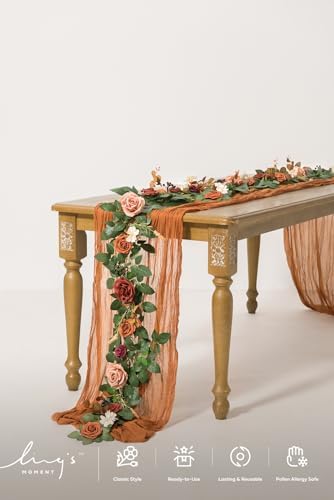 5 FT Terracotta Artificial Flower Garland Fall, alternate view 4