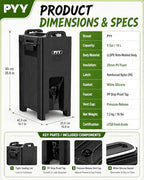 5 Gallon Insulated Beverage Dispenser, Commercial Thermal Server, alternate view 2