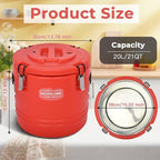 5 Gallon Insulated Soup Container with Spoon, Portable Food Warmer, alternate view 3