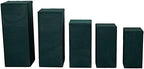 5 Hunter Green Rectangular Pedestal Fitted Spandex Display Stand Covers Set Wedding Party Events Reception Home