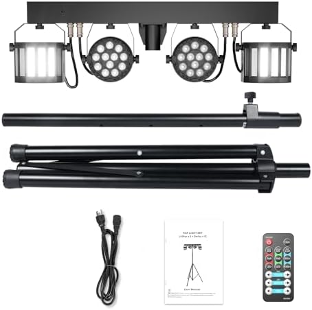 5 in 1 DJ Lights with Stand Combination Party Light Dj Disco Lights Stage Lighting for Parties 3/6/15CH with, alternate view