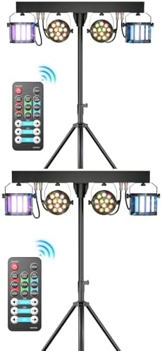 5 in 1 DJ Lights with Stand Combination Party Light Dj Disco Lights Stage Lighting for Parties 3/6/15CH with