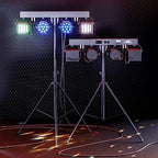 5 in 1 DJ Lights with Stand Combination Party Light Dj Disco Lights Stage Lighting for Parties 3/6/15CH with, alternate view