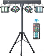 5 in 1 DJ Lights with Stand Combination Party Light Dj Disco Lights Stage Lighting for Parties 3/6/15CH with