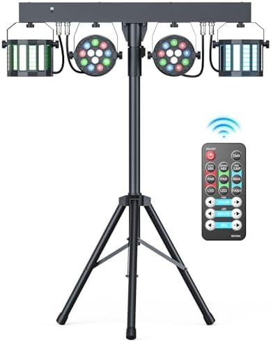 5 in 1 DJ Lights with Stand Combination Party Light Dj Disco Lights Stage Lighting for Parties 3/6/15CH with