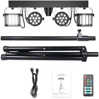 5 in 1 DJ Lights with Stand Combination Party Light Dj Disco Lights Stage Lighting for Parties 3/6/15CH with, alternate view