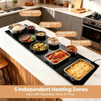 5-in-1 Food Warmer, Independent Temp & Timer, 59.1" x 15.8", alternate view 2