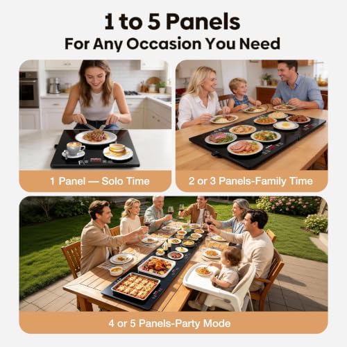 5-in-1 Food Warmer, Independent Temp & Timer, 59.1" x 15.8", alternate view 3