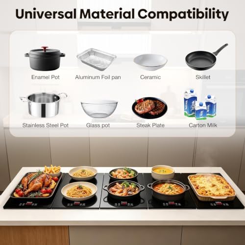 5-in-1 Food Warmer, Independent Temp & Timer, 59.1" x 15.8", alternate view 6