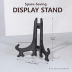 5 Inch Black 12pcs/Set Plastic Easels Plate Display Stands Picture Frame Stand Holder in Black, alternate view 2