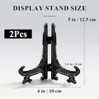 5 Inch Black Acrylic Plate Stands for Display Holders 2pcs in Black, alternate view 3