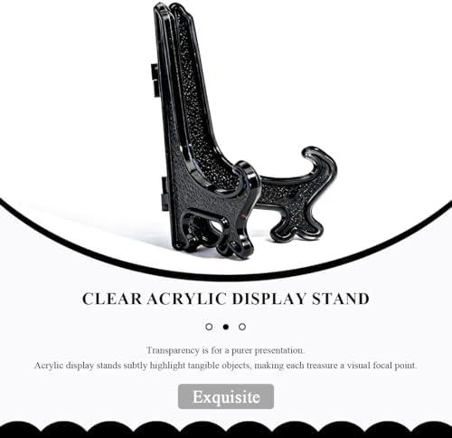 5 Inch Black Acrylic Plate Stands for Display Holders 2pcs in Black, alternate view 5